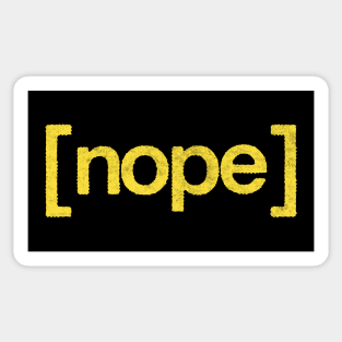 NOPE /  Retro Style Typography Design Sticker